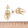 3 Pairs Handmade Glass Seed Beads Dangle Stud Earrings EJEW-MZ00708-02-3