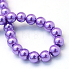 Baking Painted Pearlized Glass Pearl Round Bead Strands HY-Q003-6mm-27-4
