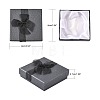 Bowknot Organza Ribbon Cardboard Bracelet Bangle Gift Boxes X-BC148-05-2