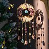Iron & Brass & Crystal Glass Sun Catcher Pendants HJEW-K049-06B-1