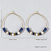 Bohemian Colorful Natural Stone Beaded Hoop Earrings for Women TC8754-3-1