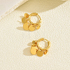 Stainless Steel Flat Round Chandelier Earrings JB5555-3