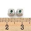 Brass Micro Pave Cubic Zirconia Beads KK-G490-18P-01-3