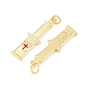 Brass Enamel Pendants KK-B167-07G-2