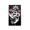 Snake & Flowers & Hands Enamel Pin JEWB-D012-19-1