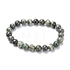 Natural Zebra Jasper Stretch Beaded Bracelets G-A185-01B-1