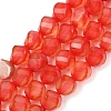 Natural Red Agate Beads Strands G-C267-B12-2