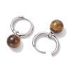 Gemstone Hoop Earring EJEW-JE05760-5