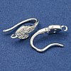 Brass Micro Pave Clear Cubic Zirconia Earring Hooks KK-R149-19S-2