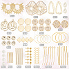 DIY Geometry Dangle Stud Earring Making Kit DIY-SC0020-53-2