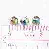 Mixed Colorful Spray Painted Matte Acrylic Round Beads X-PB25P9282-4
