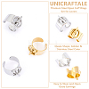 Unicraftale 4Pcs 2 Colors Titanium Steel Open Cuff Rings Set for Lovers RJEW-UN0002-94-5
