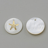 Freshwater Shell Pendants SHEL-Q010-G-3