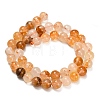 Natural Yellow Hematoid Quartz/Golden Healer Quartz Beads Strands G-F820-K03-8mm-3