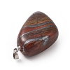 Natural Tiger Iron Pendants G-K302-B02-3