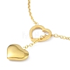 Ion Plating(IP) 304 Stainless Steel Heart Shape Pendants Bracelets for Women BJEW-K254-13G-2