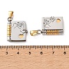 304 Stainless Steel Pendants SA-CBA694E-01GP-04-3