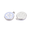 Rack Plating Alloy Enamel Pendants ENAM-N070-01F-02P-01-2