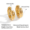 304 Stainless Steel Star Hoop Earrings LS-EZ1230-1-1