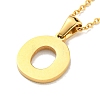 Ion Plating(IP) Initial Letter 304 Stainless Steel Pendant Necklaces NJEW-M199-01G-O-2