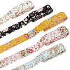 25 Yards 5 Colors Flower Printed Polyester Ribbon OCOR-PH0036-17-1