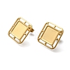 Ion Plating(IP) 304 Stainless Steel Square Stud Earrings for Women EJEW-M028-05G-2