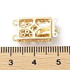 Brass Micro Pave Cubic Zirconia Box Clasps KK-F862-32G-01-3