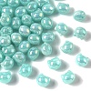 50Pcs UV Plating Opaque Acrylic Beads OACR-YW0003-10G-1