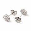 304 Stainless Steel Flower Stud Earrings for Women EJEW-C004-10P-2