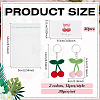 30Pcs 2 Colors Polyester Crochet Cherry Keychains KEYC-MA00012-2