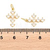 Easter Brass Micro Pave Clear Cubic Zirconia Pendants KK-P353-09G-3