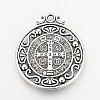 Tibetan Style Alloy Pendants X-TIBEP-Q078-01AS-RS-4