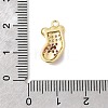 Christmas Brass Micro Pave Cubic Zirconia Pendants KK-L258-04G-F02-3