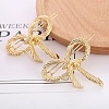 Bowknot Alloy Hair Barrettes AJEW-A056-03B-G-1