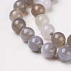 Natural Dyed Agate Beads Necklaces NJEW-F139-6mm-02-2