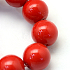 Baking Painted Pearlized Glass Pearl Round Bead Strands HY-Q003-10mm-55-3