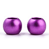 Spray Painted Acrylic European Beads ACRP-WH0002-01C-3