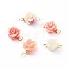 Synthetic Coral Connector Charms PALLOY-JF00564-S-1