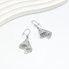 Geometric Brass Hoop Dangle Earrings for Women JR6007-1