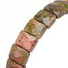 Natural Unakite Gemstone Stretch Bracelets BJEW-F406-B03-3