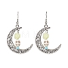 Halloween Alloy Synthetic Turquoise Dangle Earrings EJEW-JE05844-03-1