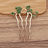 Alloy Enamel Hair Comb Findings PW-WGEAC7C-03-1