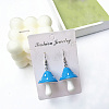 Alloy & Resin Mushroom Dangle Earrings FS-WGBD217-09-1