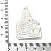 304 Stainless Steel with Dyed Synthetic Turquoise Pendants STAS-G374-05S-10-3