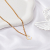 1Pc 304 Stainless Steel Letter Pendant Necklaces NJEW-LP0001-33C-G-3