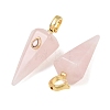 Natural Rose Quartz Pointed Pendants GG-CBA19F2-02G-05-2