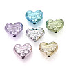 Textured Plating Opaque Acrylic Beads PACR-T018-06M-1