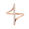 304 Stainless Steel Thin Curve Finger Ring for Women RJEW-C086-25-RG-2