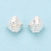 925 Sterling Silver Corrugated Beads STER-N016-127S-1