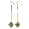 Natural Mixed Gemstone Dangle Earrings EJEW-JE05660-01-4